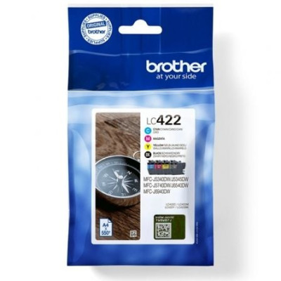 Cartucho de Tinta Original Brother LC422VAL Multipack/ Cian/ Magenta/ Amarillo/ Negro | Brother