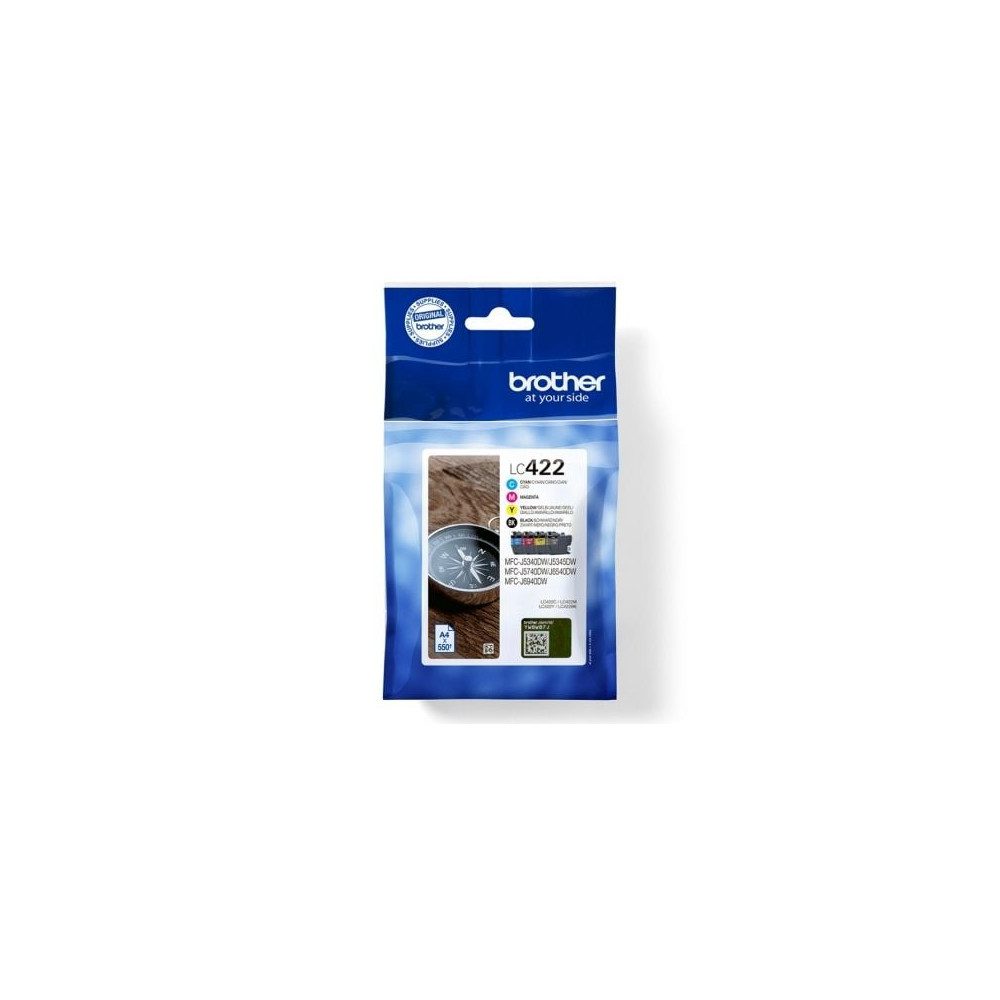 Cartucho de Tinta Original Brother LC422VAL Multipack/ Cian/ Magenta/ Amarillo/ Negro | Brother