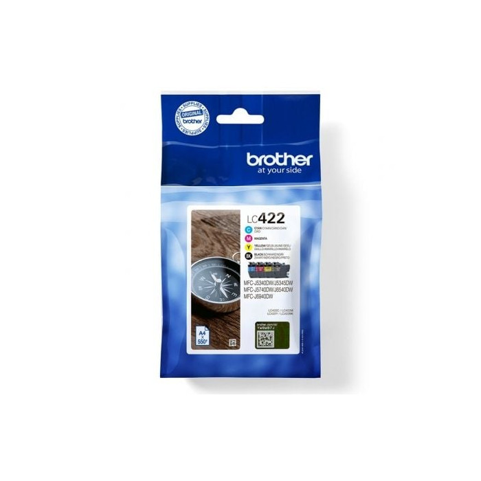 Cartucho de Tinta Original Brother LC422VAL Multipack/ Cian/ Magenta/ Amarillo/ Negro | Brother