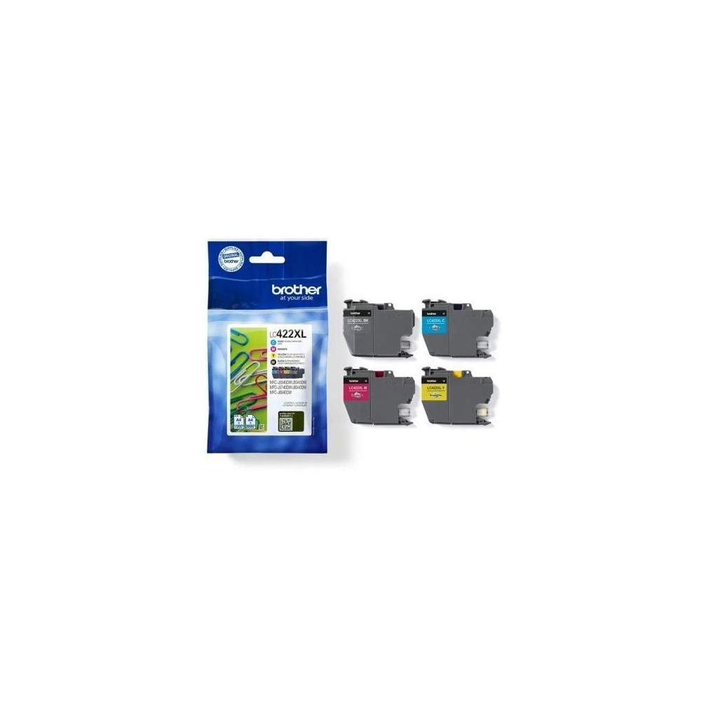Cartucho de Tinta Original Brother LC-422XL Alta Capacidad Multipack/ Cian/ Magenta/ Amarillo/ Negro | Brother