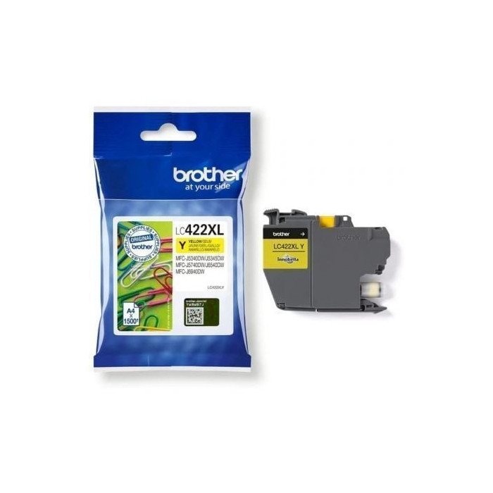 Cartucho de Tinta Original Brother LC-422 XL Alta Capacidad/ Amarillo | Brother