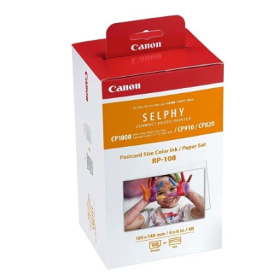 Cartucho de Tinta Original Canon RP-108 Multipack/ Tricolor + Papel Fotográfico | Canon