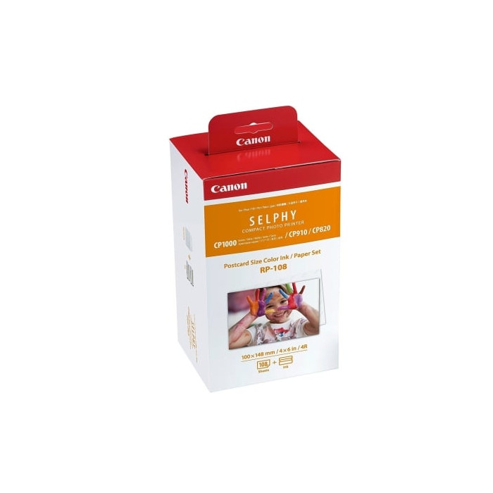Cartucho de Tinta Original Canon RP-108 Multipack/ Tricolor + Papel Fotográfico | Canon