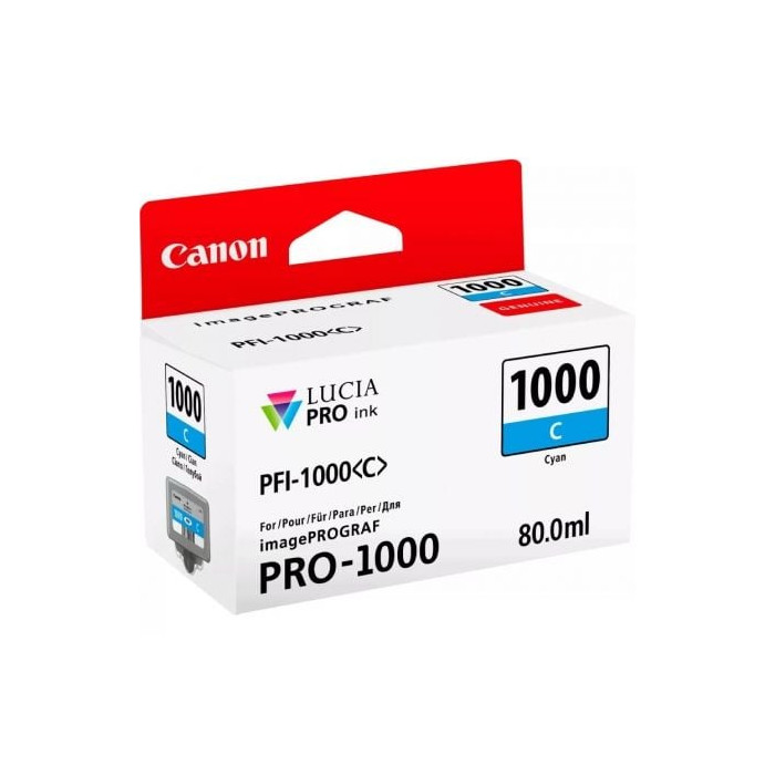 Cartucho de Tinta Original Canon PFI-1000C/ Cian | Canon