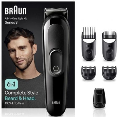 Afeitadora Braun All in One 6 en 1 Style Kit Series 3 MGK3410/ con batería/ 6 Accesorios | Afaitadores