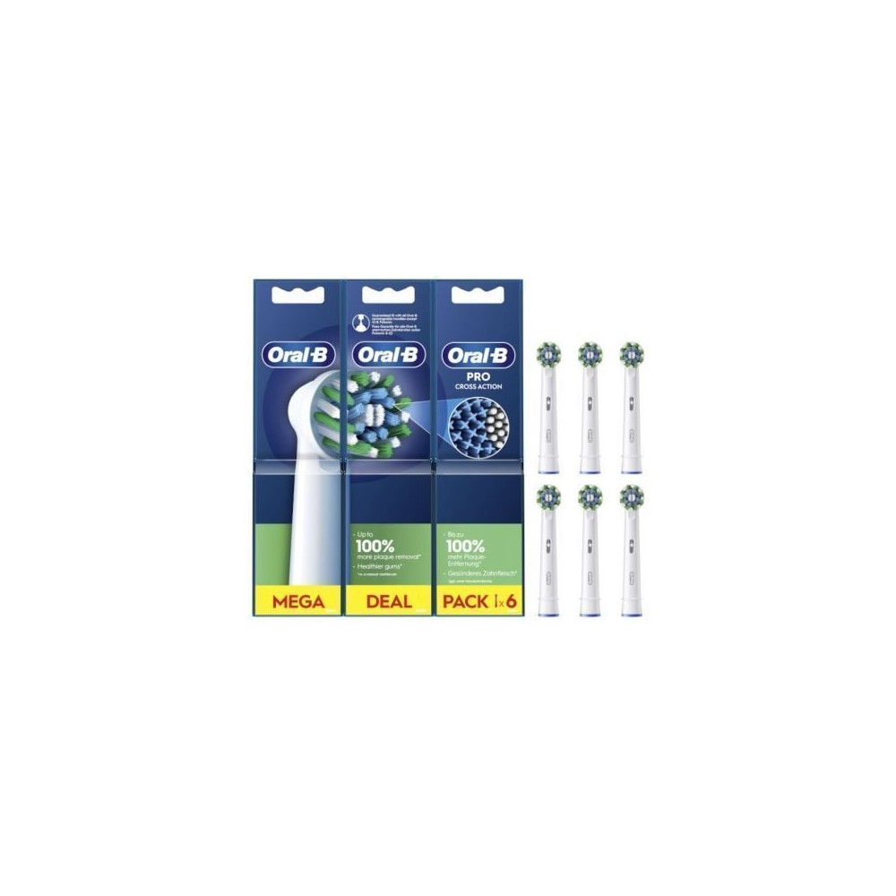 Cabezal de Recambio para cepillo Oral-B Pro Cross Action/ Pack 6 uds | Cepillos