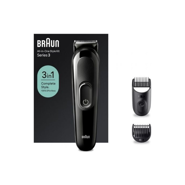 Afeitadora Braun All in One 3 en 1 Style Kit Series 3/ con batería/ 2 Accesorios | Afaitadores