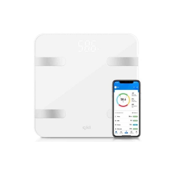 Báscula de Baño GKL Fitblue 300 White/ Hasta 180kg | Balanzas