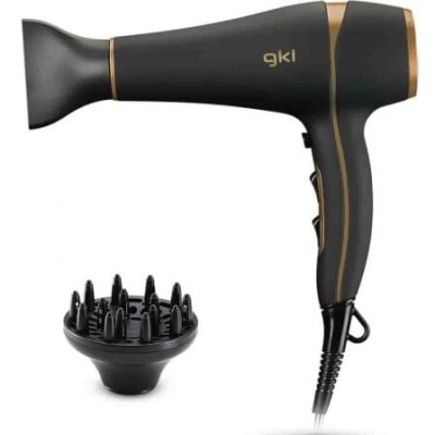 Secador GKL Onyx 2200/ 2200W/ Iónico/ Negro y Dorado | Secadores