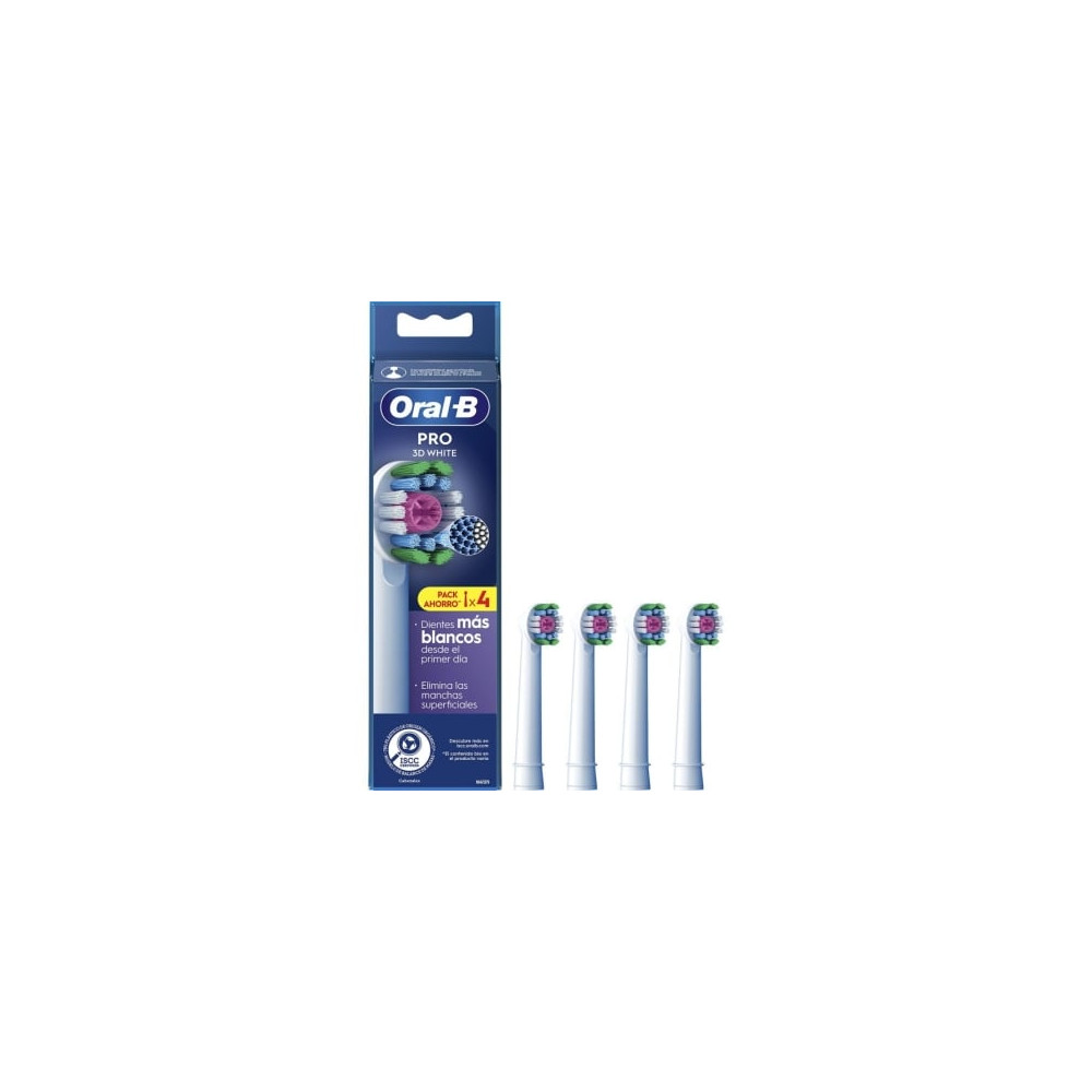 Cabezal de Recambio Braun para cepillo Braun Oral-B 3D White/ Pack 4 uds | Cepillos