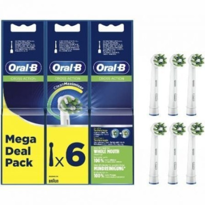 Cabezal de Recambio para cepillo Oral-B Pro Cross Action/ Pack 6 uds | Cepillos