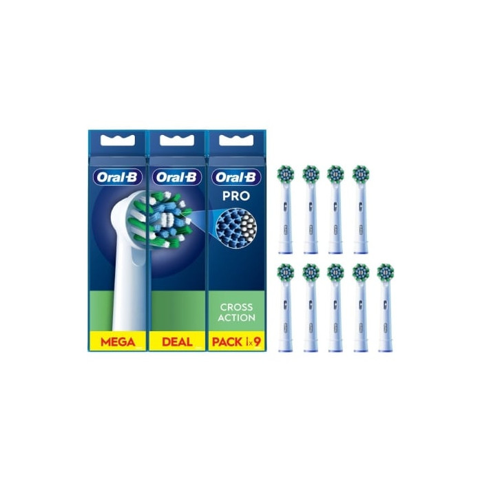Cabezal de Recambio para cepillo Oral-B Pro Cross Action/ Pack 9 uds | Cepillos