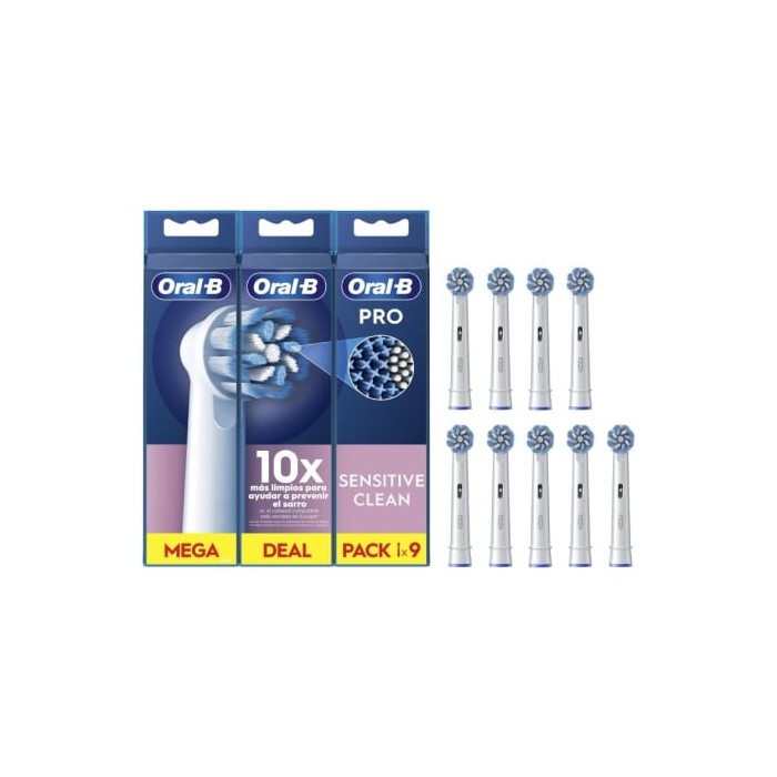 Cabezal de Recambio Braun para cepillo Braun Oral-B Sensitive Clean/ Pack 9 uds | Cepillos