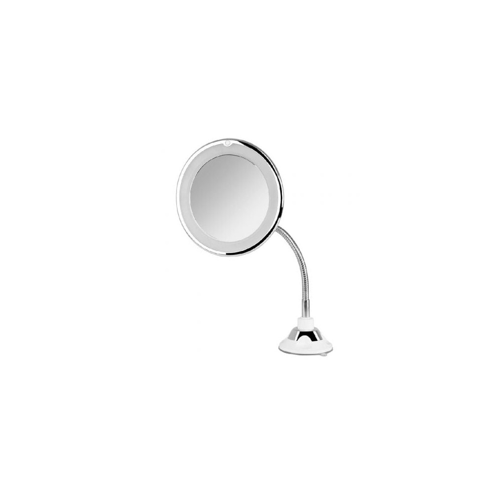 Espejo Cosmético de Pared con Luz Orbegozo ESP 1020/ Telescópico/ Ø17cm | Belleza