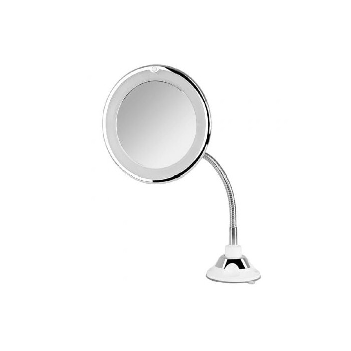Espejo Cosmético de Pared con Luz Orbegozo ESP 1020/ Telescópico/ Ø17cm | Belleza
