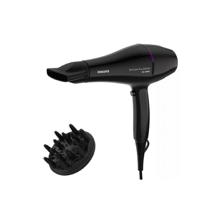 Secador Philips Drycare Pro BHD274/ 2200W/ Negro y Violeta | Secadores