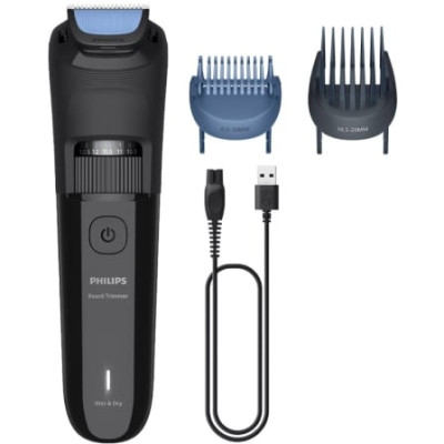 Cortabarbas Philips Beardtrimmer series 3000 BT3620/15/ con Batería/ 5 Accesorios | Cortapelos