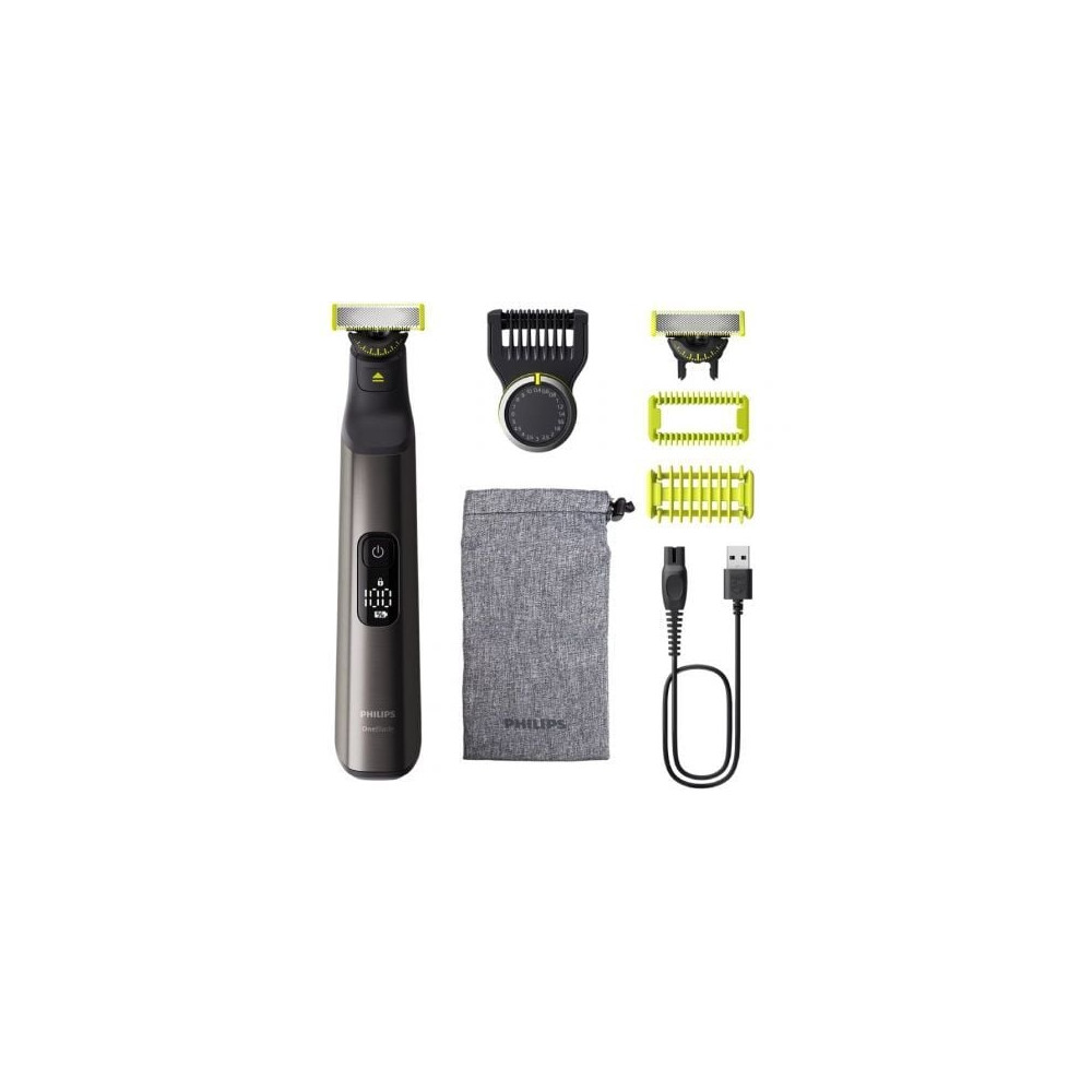 Cortabarbas + Recortadora Philips Oneblade Pro 360 QP6552/15/ con Batería/ 5 Accesorios | Cortapelos