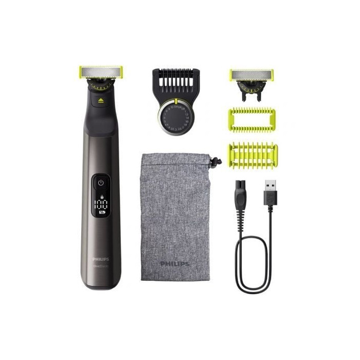 Cortabarbas + Recortadora Philips Oneblade Pro 360 QP6552/15/ con Batería/ 5 Accesorios | Cortapelos