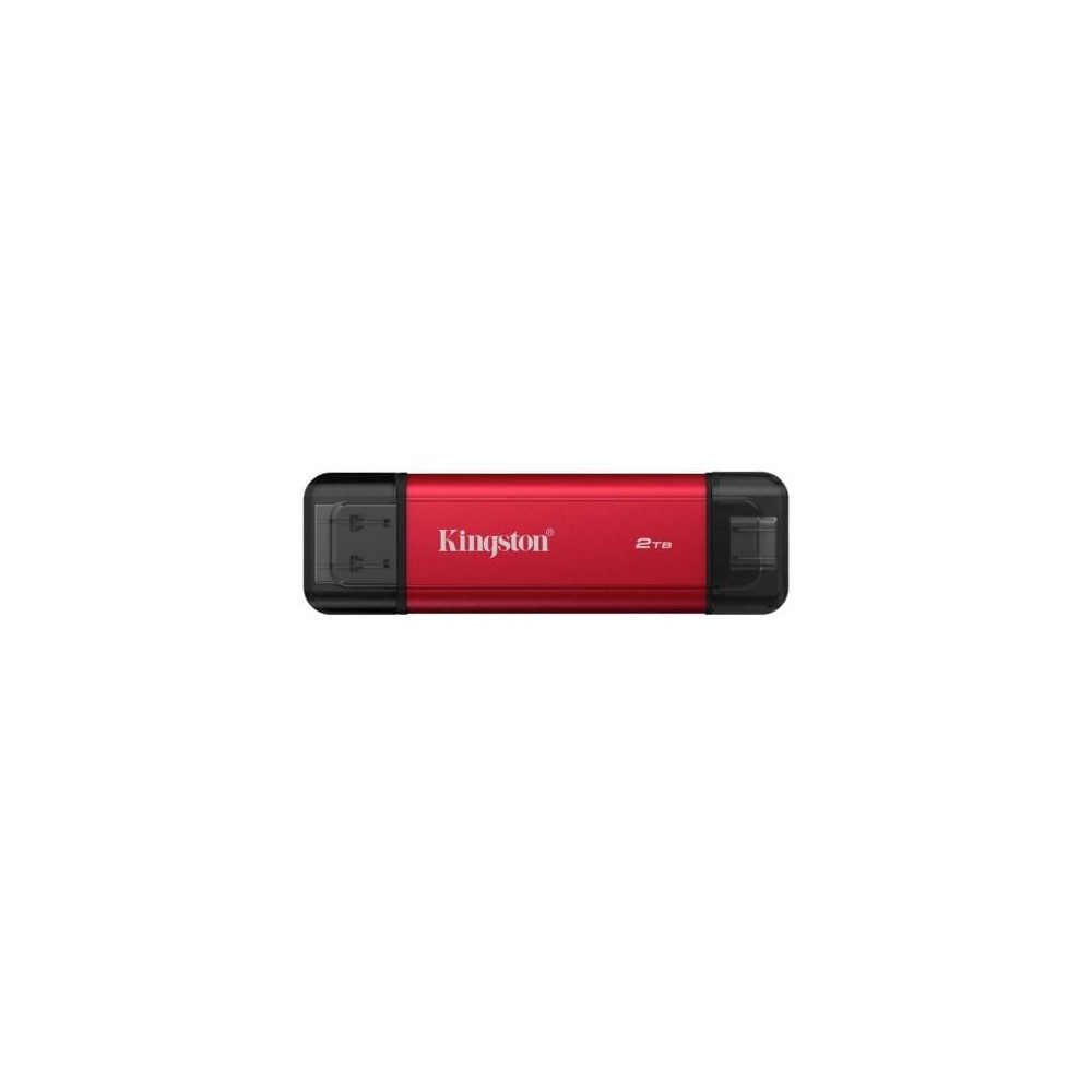 Disco Externo SSD Kingston Dual Portable SSD 2TB/ USB Tipo-C y USB 3.2/ Rojo | SSD Externos