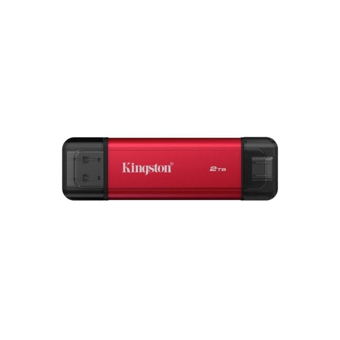 Disco Externo SSD Kingston Dual Portable SSD 2TB/ USB Tipo-C y USB 3.2/ Rojo | SSD Externos