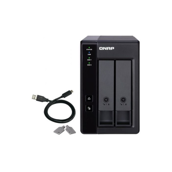 DAS QNAP TR-002/ 2 Bahías 3.5'- 2.5'/ Formato Torre | NAS