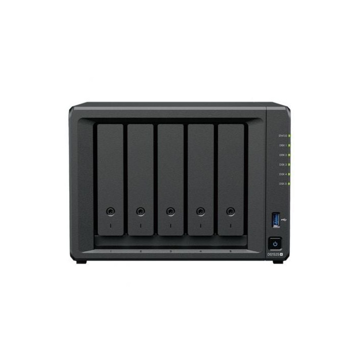 NAS Synology Diskstation DS1525+/ 5 Bahías 3.5'- 2.5'/ 8GB DDR4/ Formato Torre | NAS