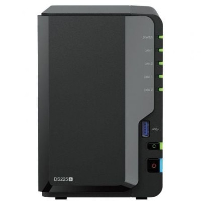 NAS Synology Diskstation DS225+/ 2 Bahías 3.5'- 2.5'/ 2GB DDR4/ Formato Torre | NAS