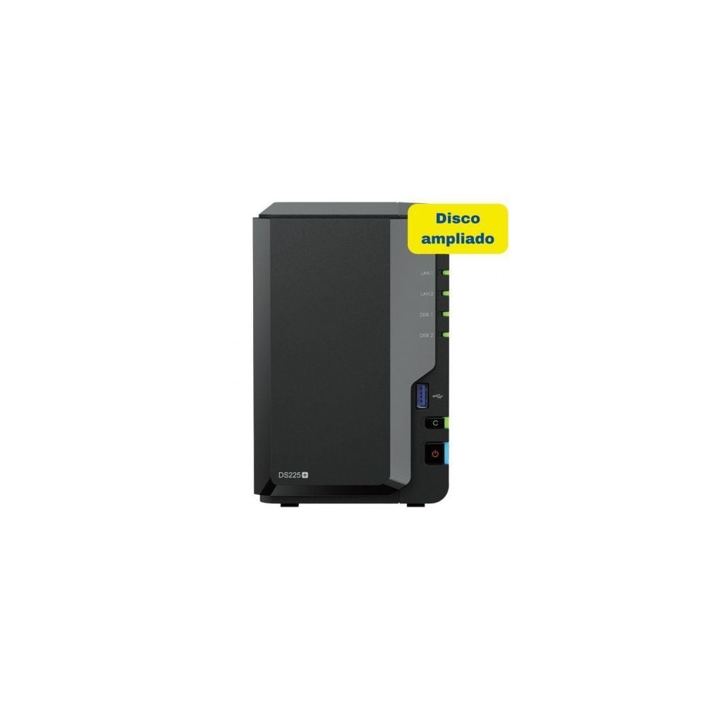 NAS Synology Diskstation DS225+/ 2 Bahías 3.5'- 2.5'/ 2GB DDR4/ 8TB/ Formato Torre | NAS