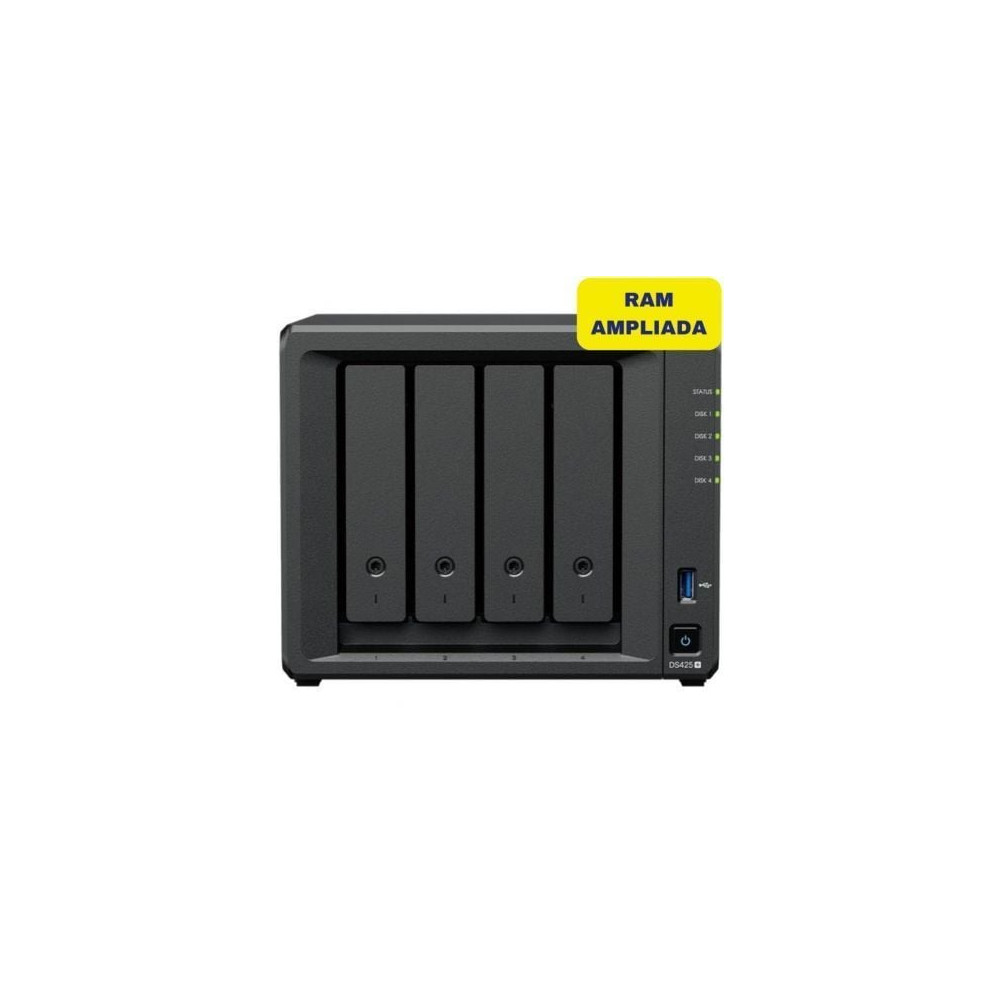 NAS Synology Diskstation DS425+/ 4 Bahías 3.5'- 2.5'/ 6GB DDR4/ Formato Torre | NAS