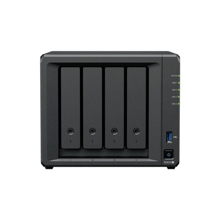 NAS Synology Diskstation DS925+/ 4 Bahías 3.5'- 2.5'/ 4GB DDR4/ Formato Torre | NAS