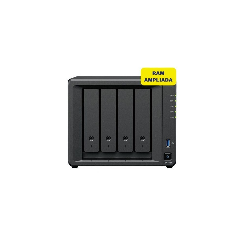 NAS Synology Diskstation DS925+/ 4 Bahías 3.5'- 2.5'/ 8GB DDR4/ Formato Torre | NAS