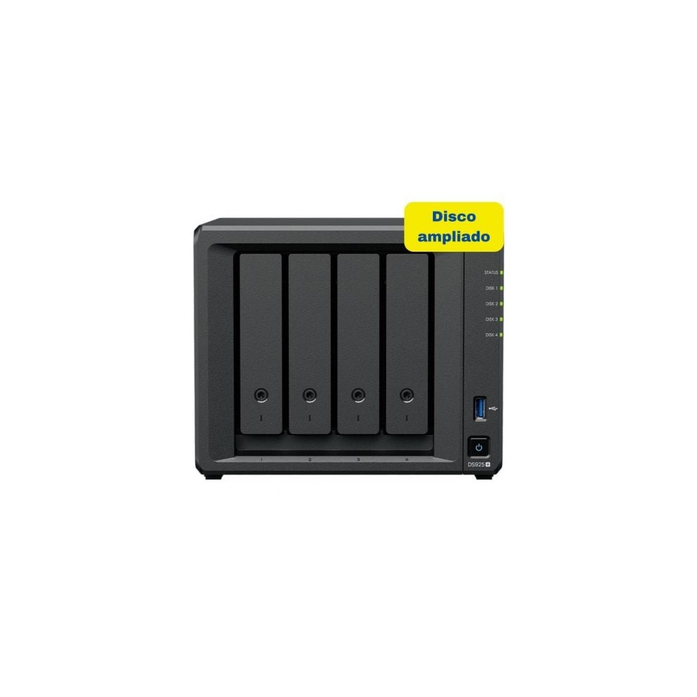 NAS Synology Diskstation DS925+/ 4 Bahías 3.5'- 2.5'/ 4GB DDR4/ 8TB/ Formato Torre | NAS