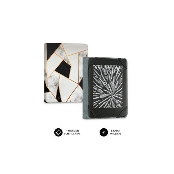 Funda para libro electrónico Subblim 1EC011 Clever Ebook Case 6' Mármol Negro | Fundas
