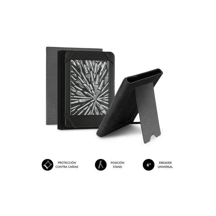 Funda para libro electrónico Subblim Clever Ebook Stand Case 6'/ Gris | Fundas