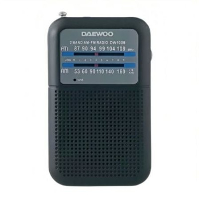 Radio Portátil Daewoo DW1008/ a Pilas/ Negra | Radios