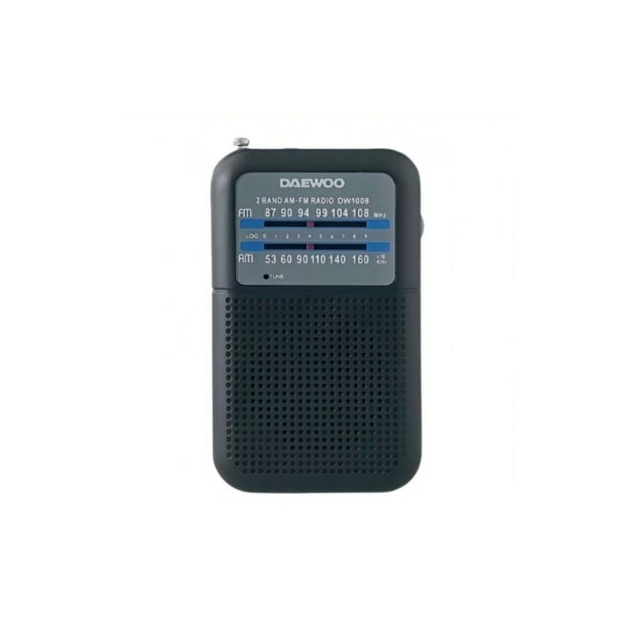 Radio Portátil Daewoo DW1008/ a Pilas/ Negra | Radios