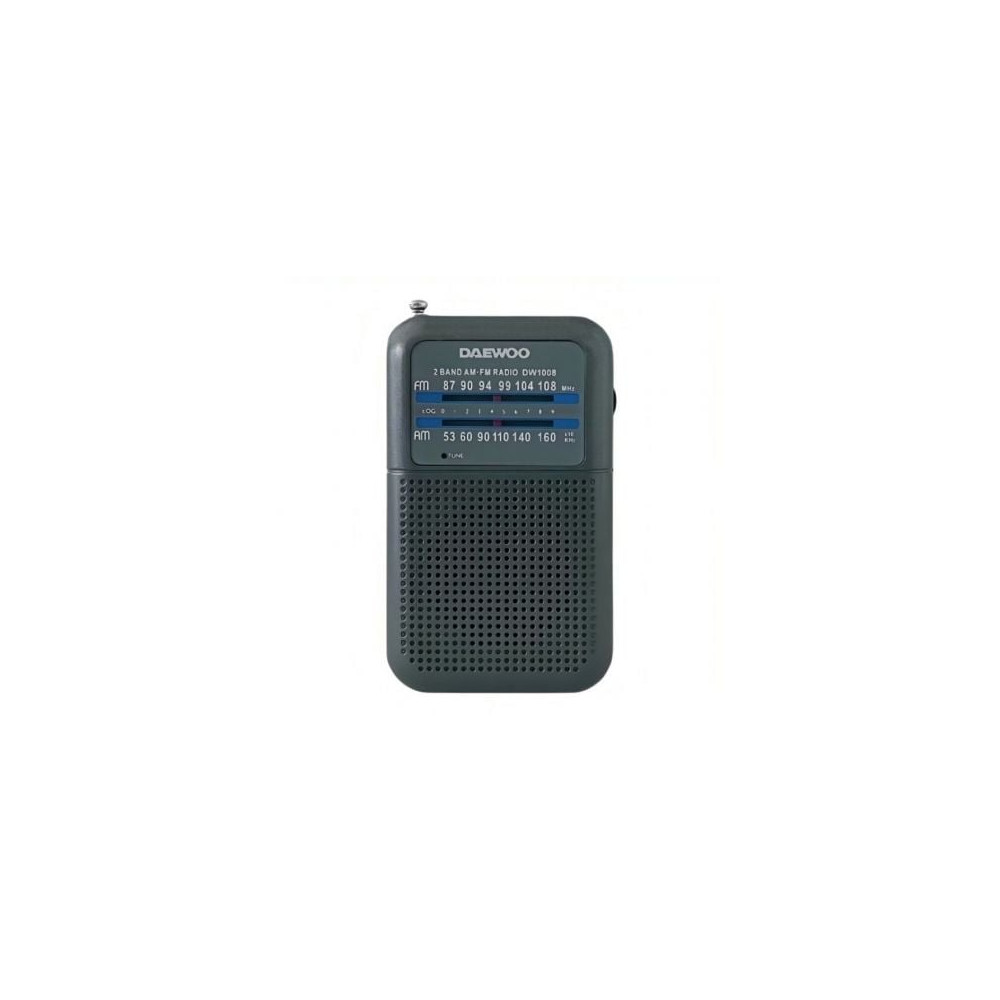 Radio Portátil Daewoo DW1008/ a Pilas/ Gris | Radios
