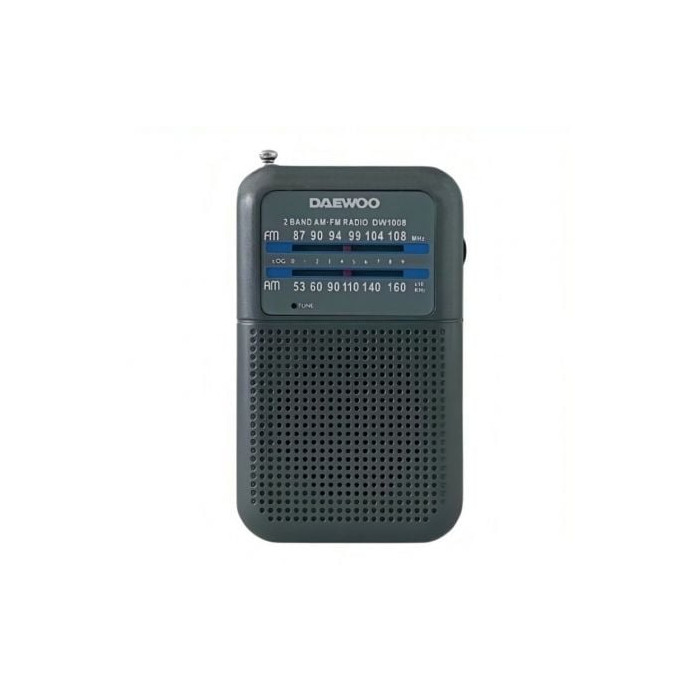 Radio Portátil Daewoo DW1008/ a Pilas/ Gris | Radios