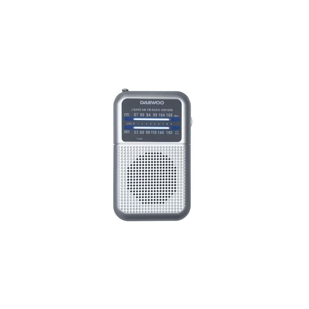 Radio Portátil Daewoo DW1008/ a Pilas/ Plata | Radios