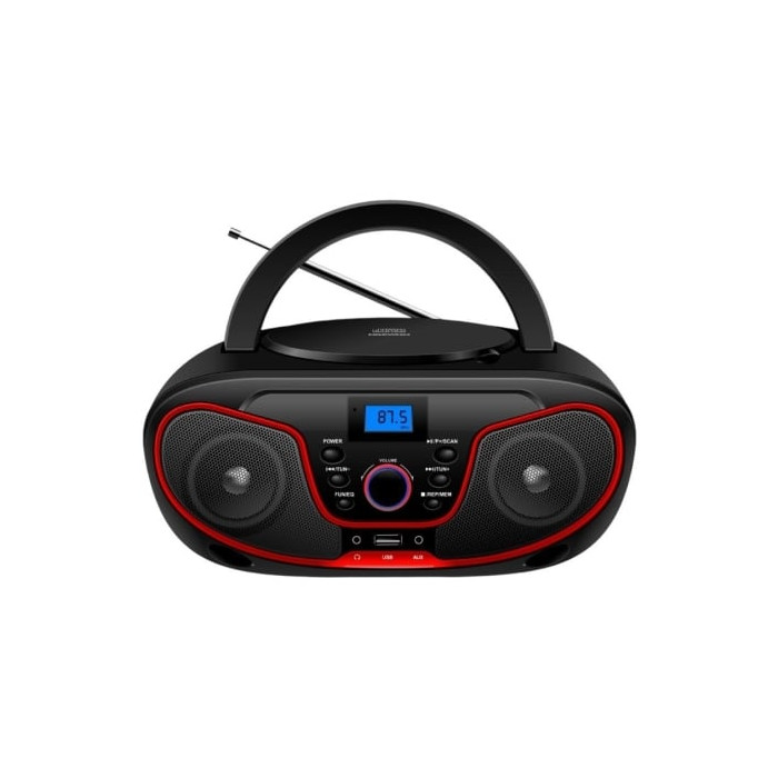 Radio CD Daewoo DW3013/ 4W/ a Pilas/ Rojo | Radios