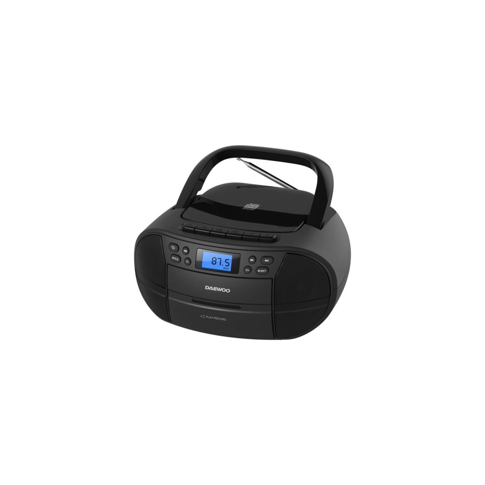 Radio CD Daewoo DW3014/ 4W/ a Pilas/ con Cable/ Negro | Radios