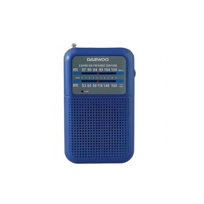 Radio Portátil Daewoo DW1008/ a Pilas/ Azul | Radios