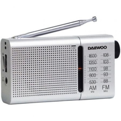 Radio Portátil Daewoo DW1037/ a Pilas/ Plateada | Radios