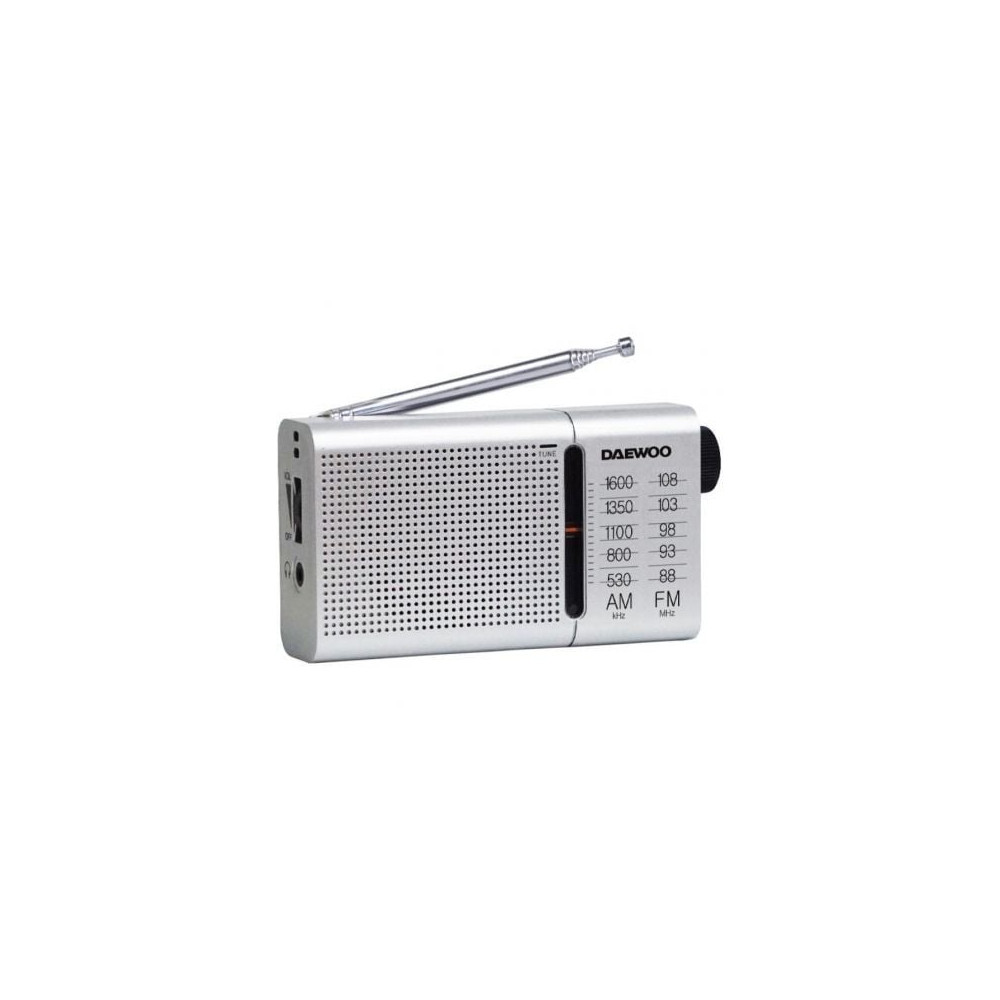 Radio Portátil Daewoo DW1037/ a Pilas/ Plateada | Radios