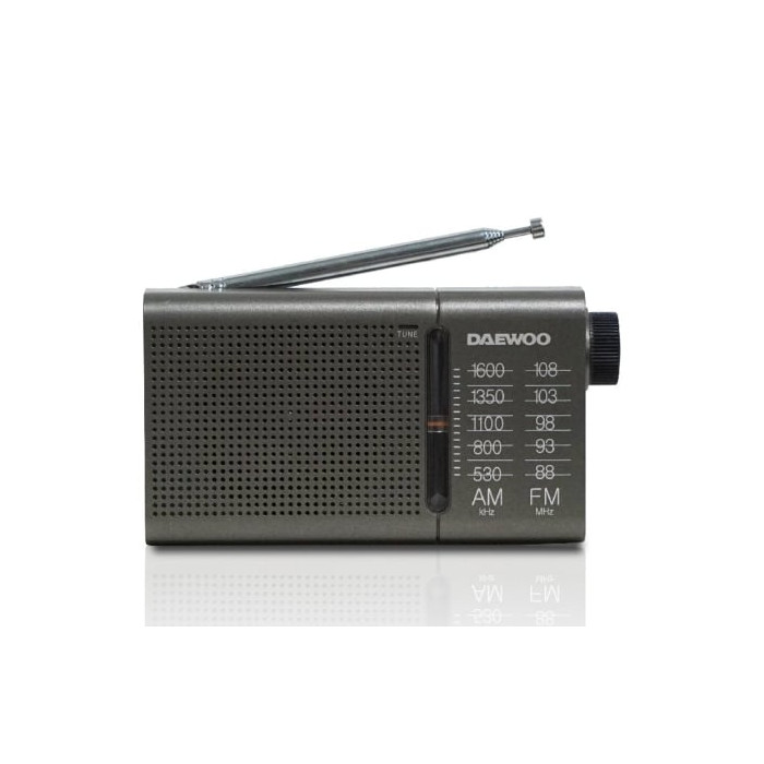 Radio Portátil Daewoo DW1035/ a Pilas/ Gris Oscuro | Radios