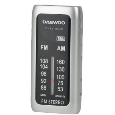Radio Portátil Daewoo DW1129/ a Pilas/ Plata | Radios