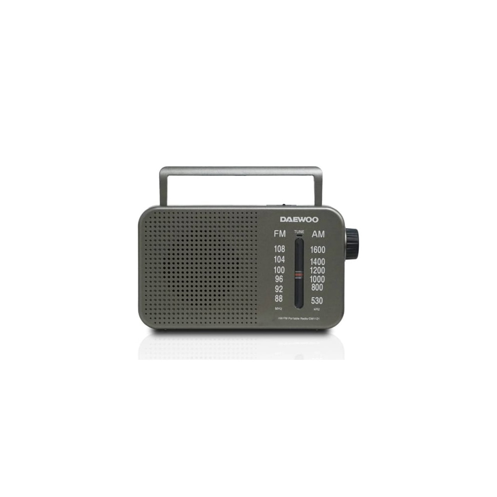 Radio Portátil Daewoo DW1121/con Cable/ a Pilas/ Gris | Radios
