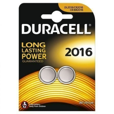 Pack de 2 Pilas de Botón Duracell DL2016B2/ 3V | Pilas