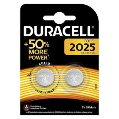 Pack de 2 Pilas de Botón Duracell DL2025B2/ 3V | Pilas